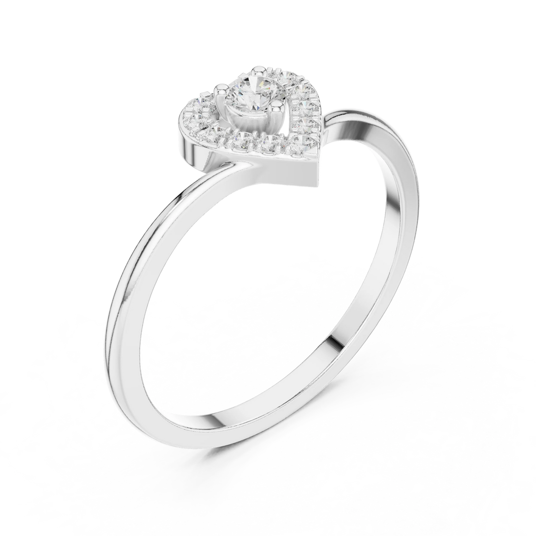 Round-Cut Diamond Halo Engagement Ring