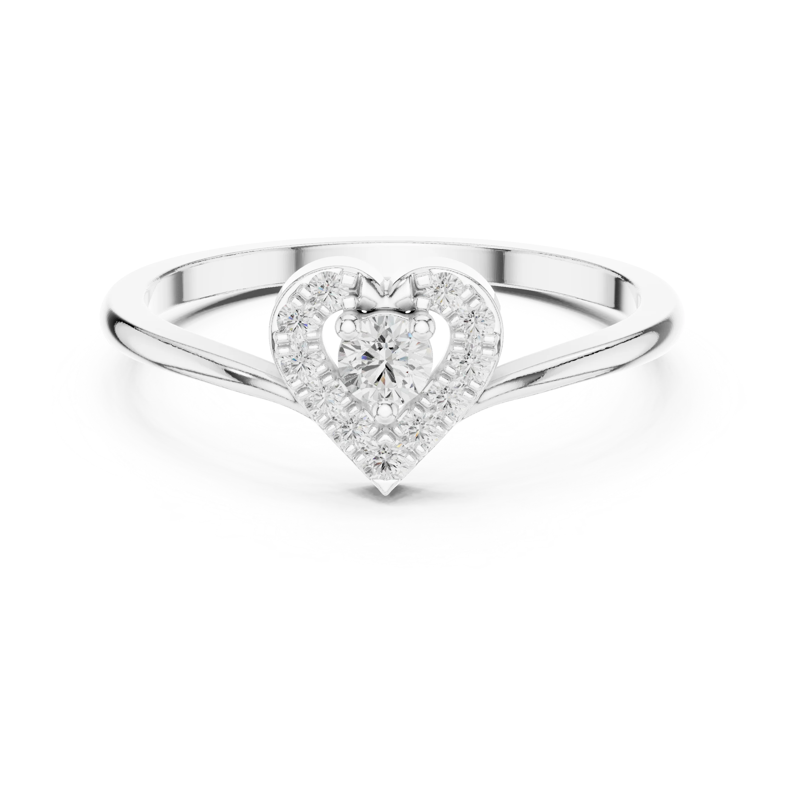 Round-Cut Diamond Halo Engagement Ring