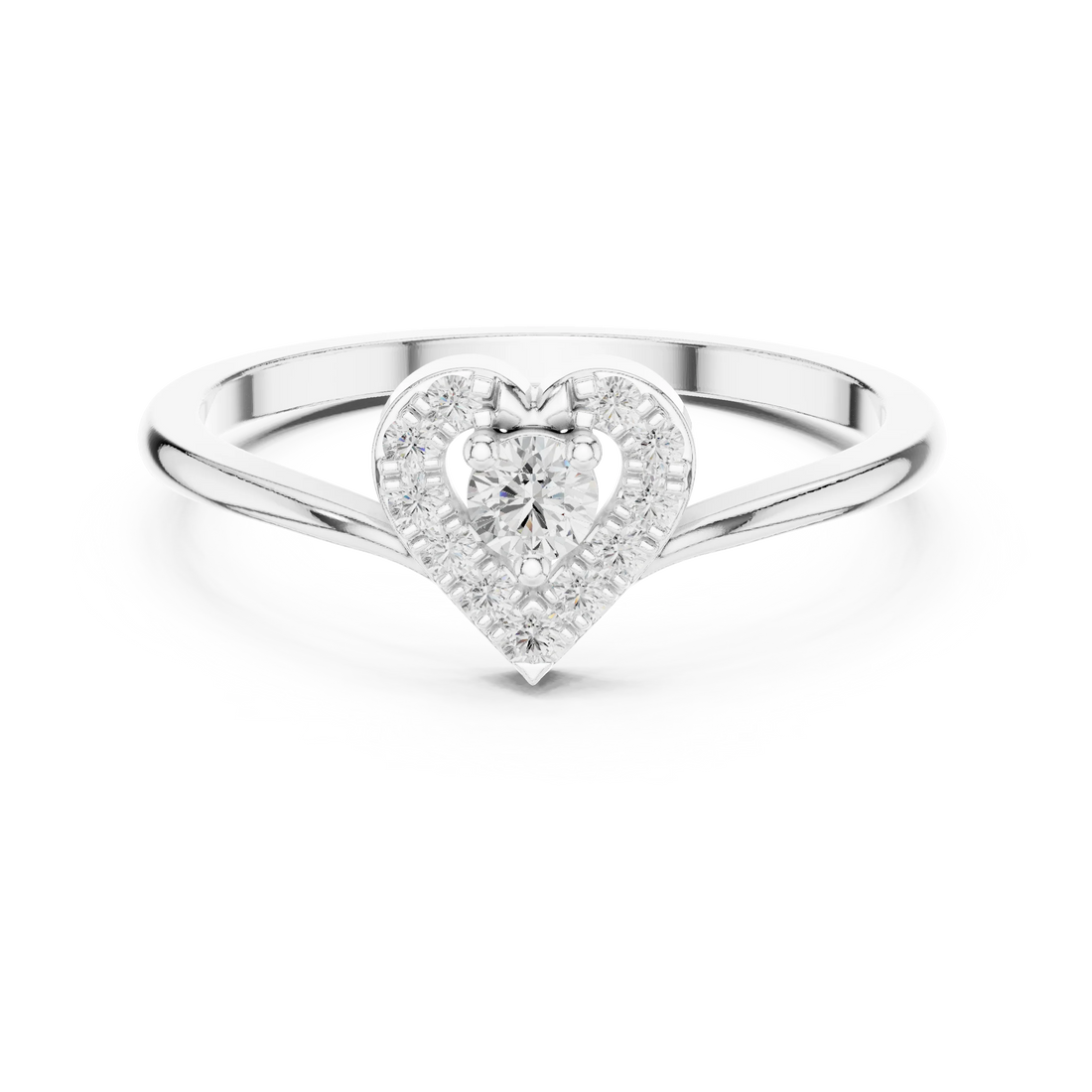 Round-Cut Diamond Halo Engagement Ring