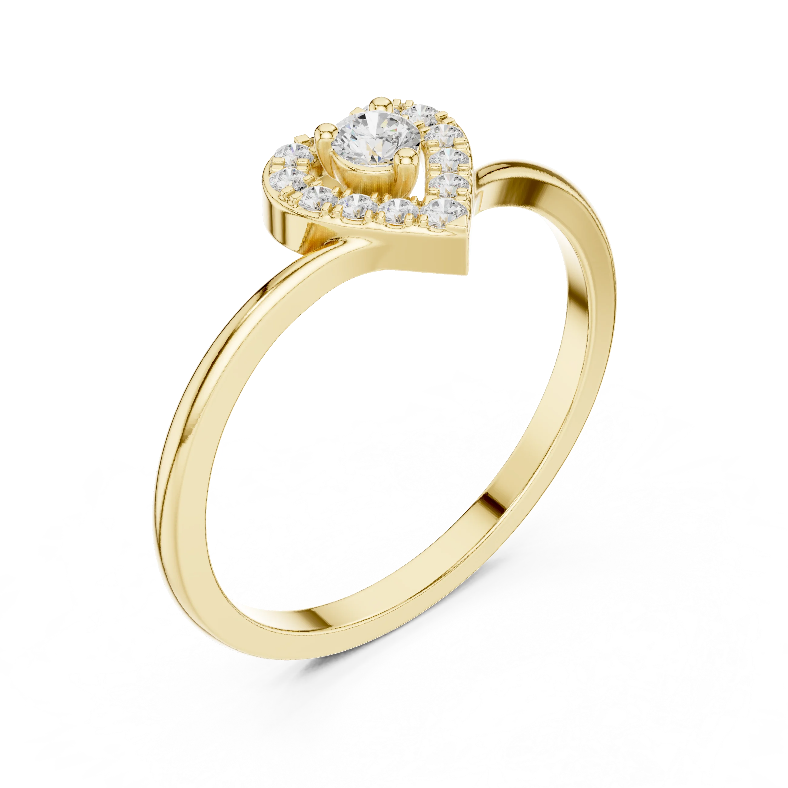 Round-Cut Diamond Halo Engagement Ring