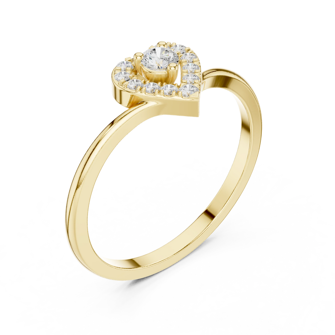 Round-Cut Diamond Halo Engagement Ring