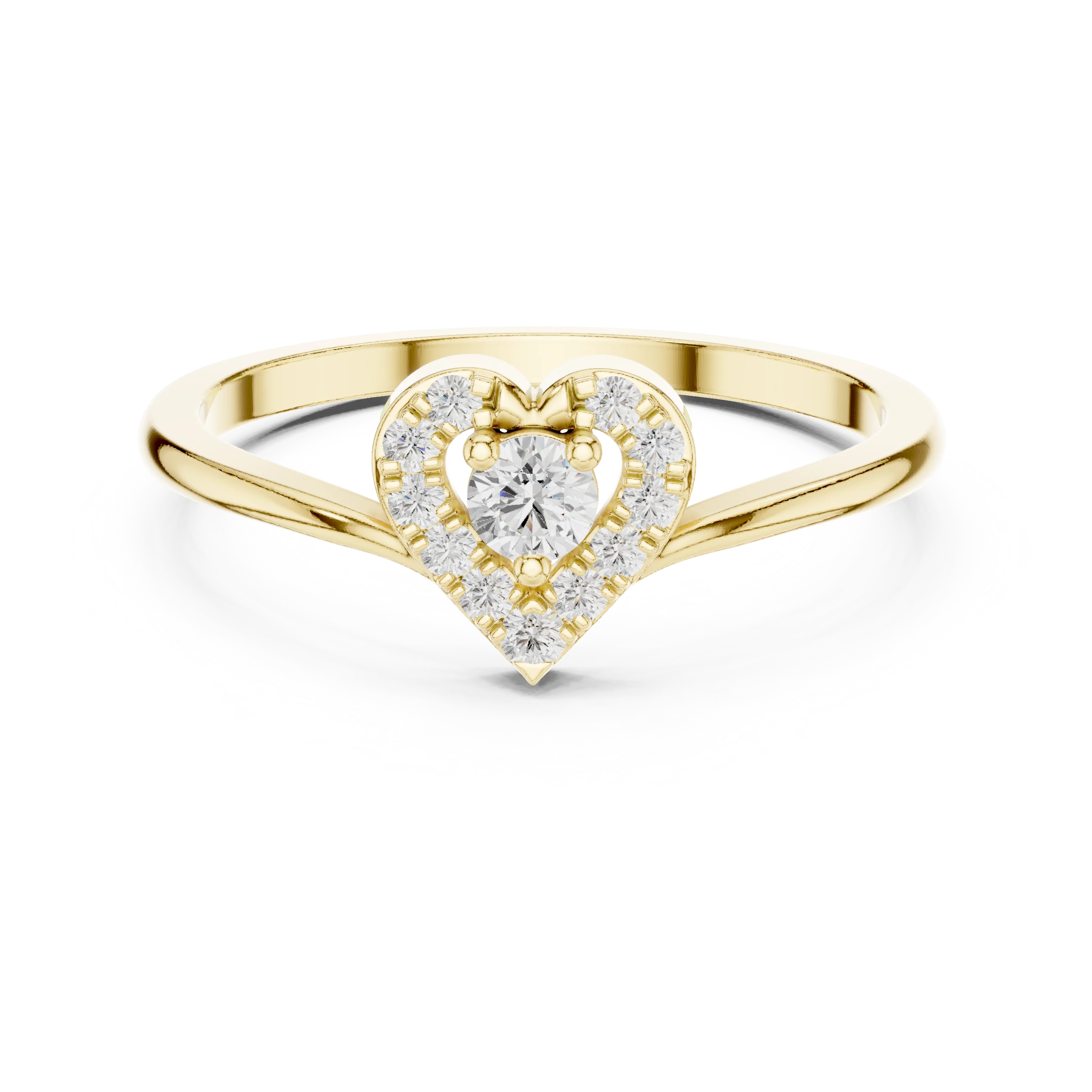 Round-Cut Diamond Halo Engagement Ring