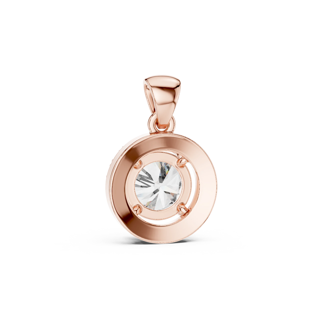 Celestial Halo Round Diamond Pendant