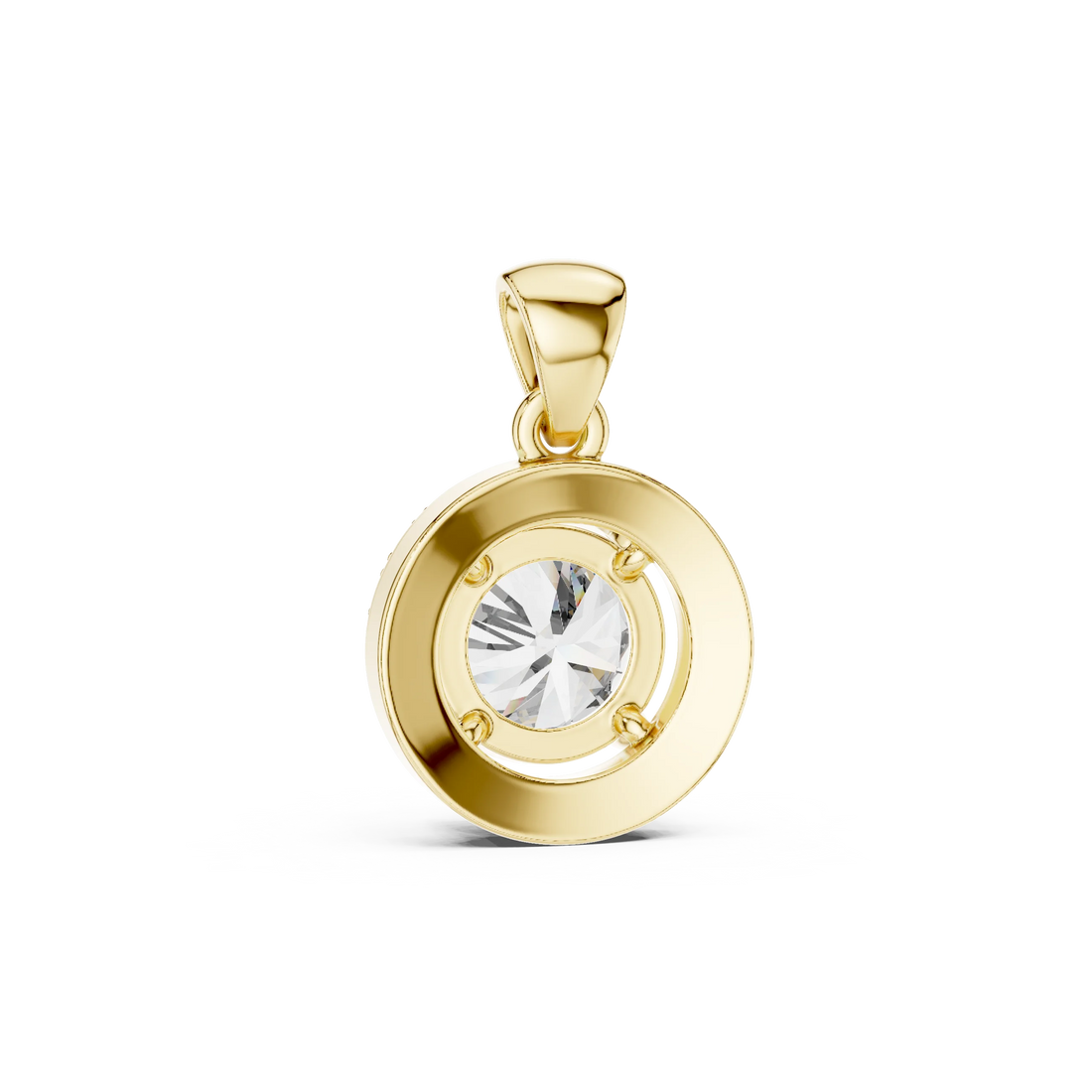 Celestial Halo Round Diamond Pendant