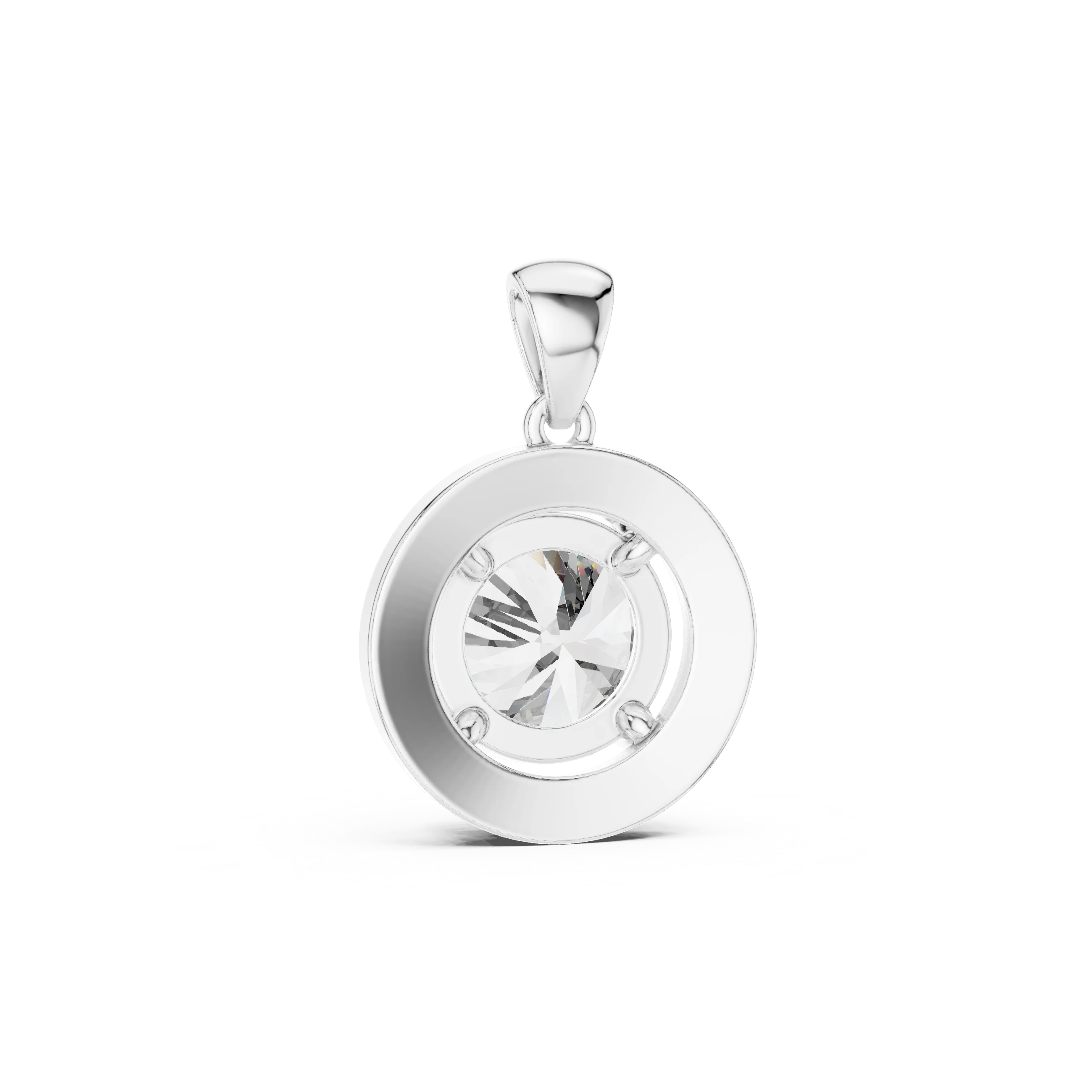 Eternal Glow Round Halo Diamond Pendant