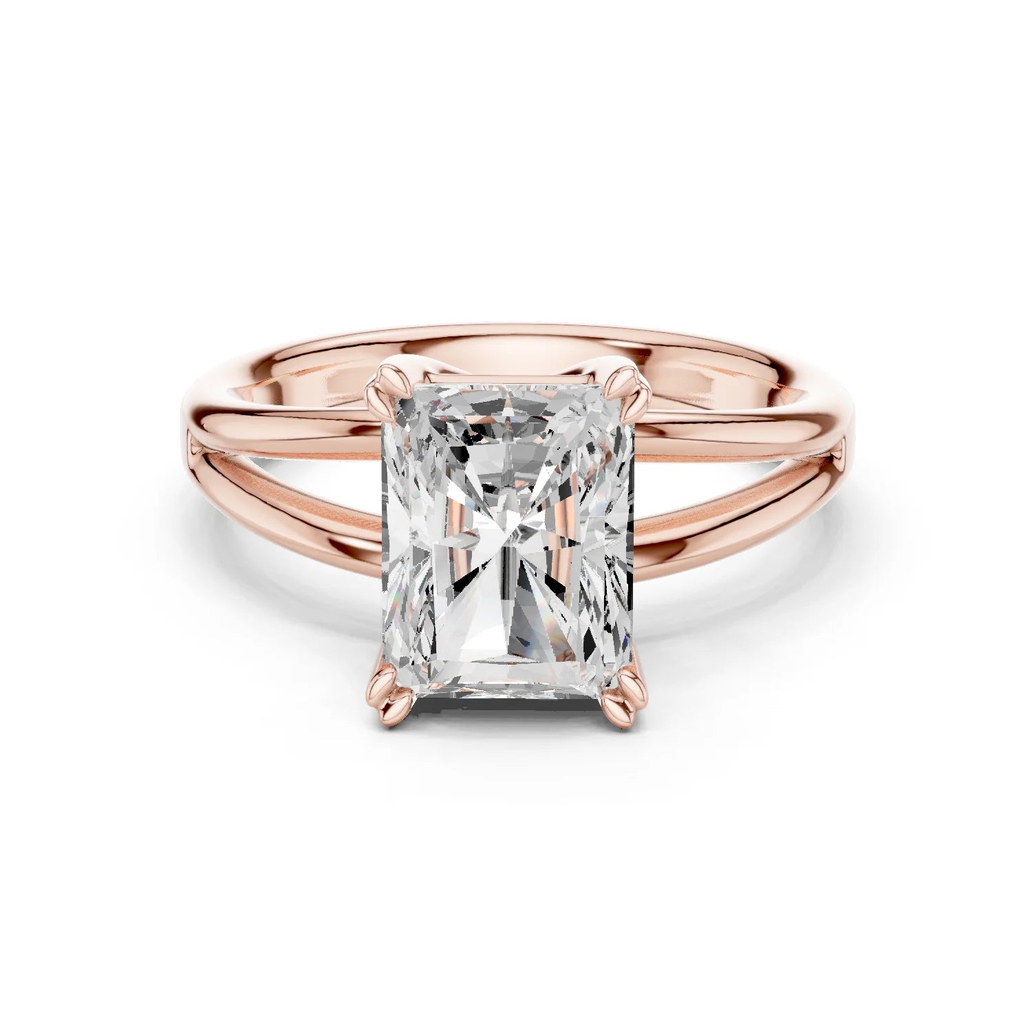 Radiant Shape Diamond Solitaire Engagement Ring
