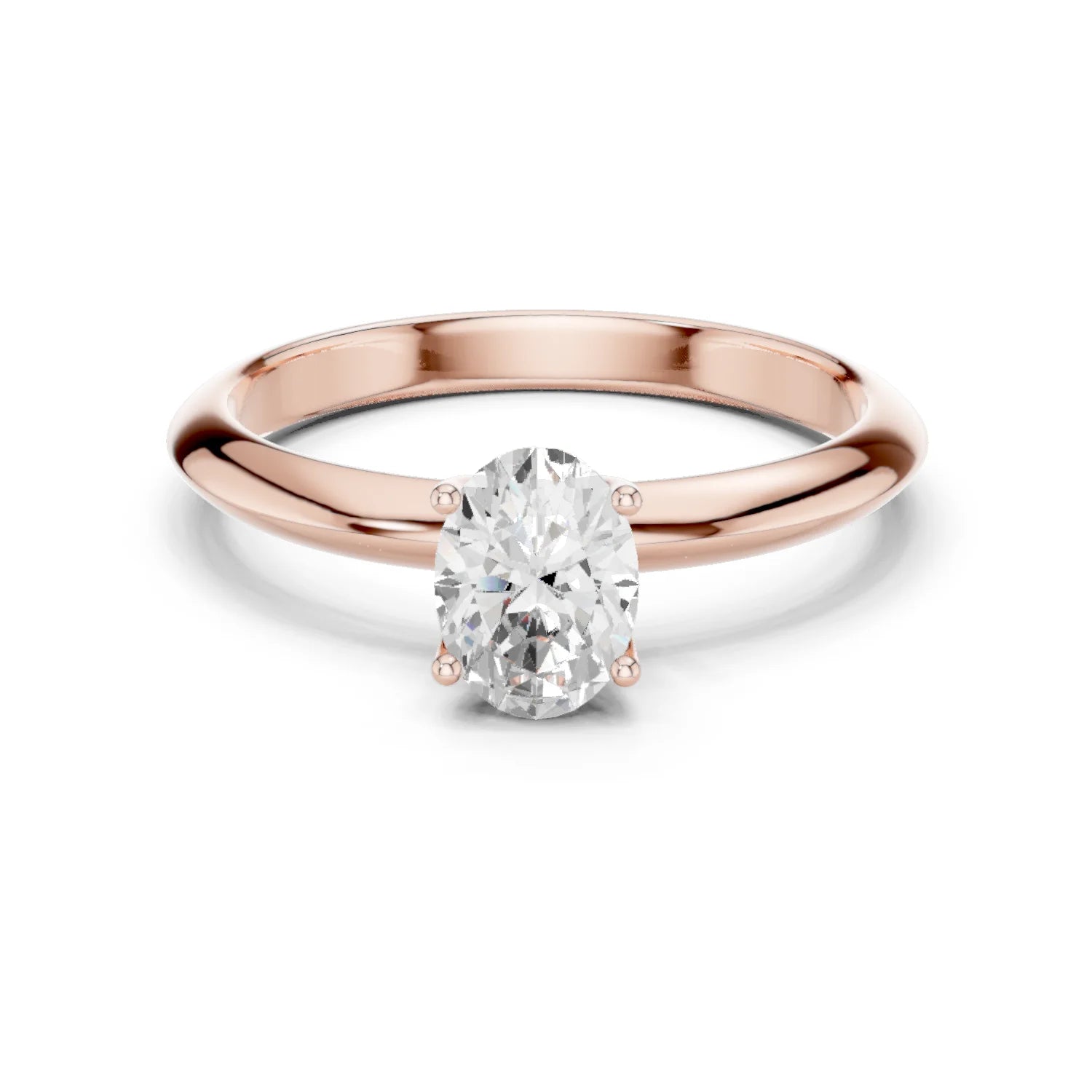 Oval Cut Diamond Solitaire Engagement Ring
