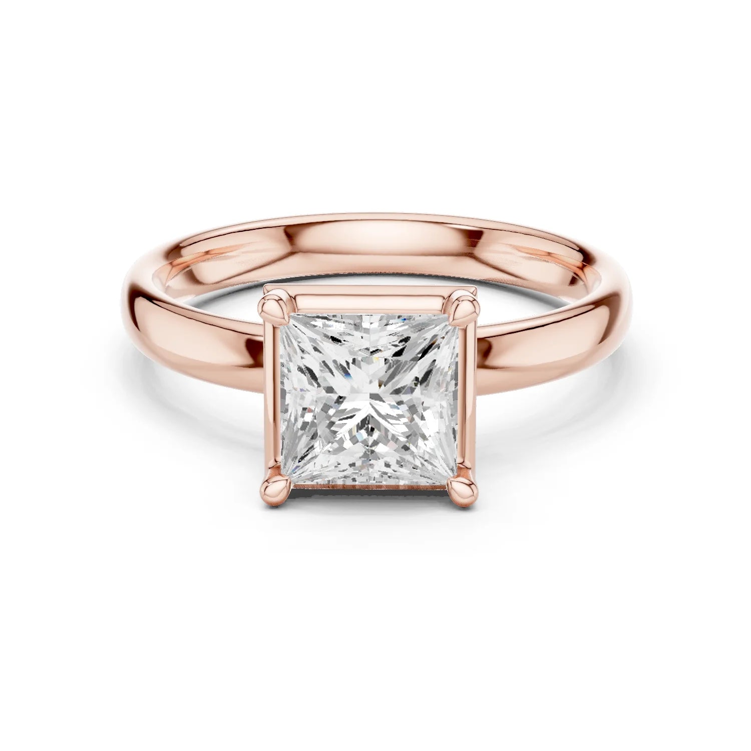 Princess Diamond Solitaire Engagement Ring
