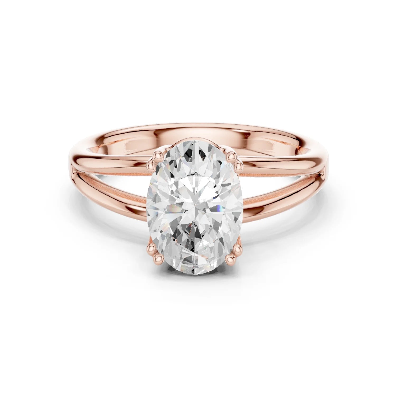 Oval Shape Diamond Solitaire Engagement Ring