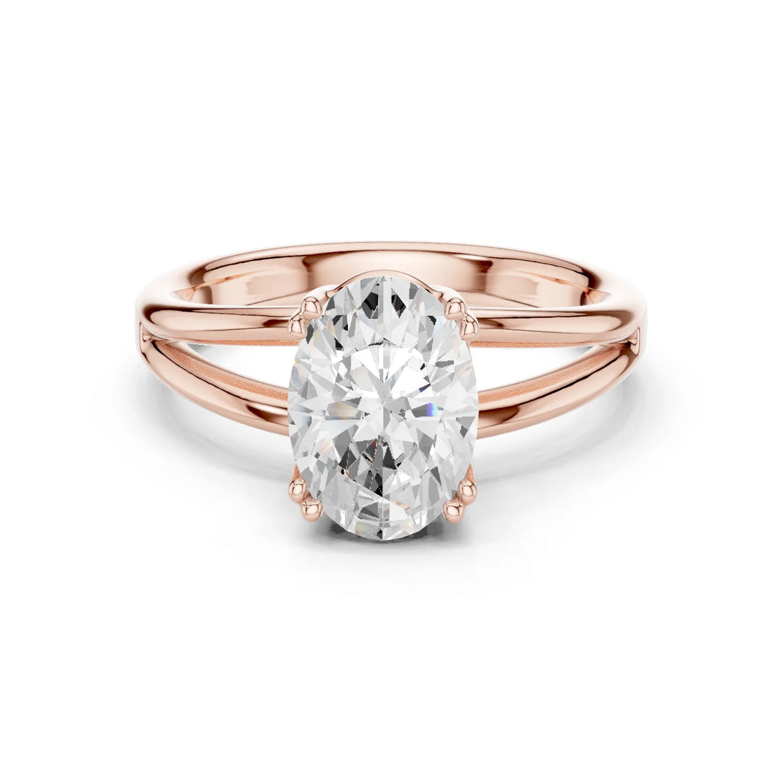 Oval Shape Diamond Solitaire Engagement Ring