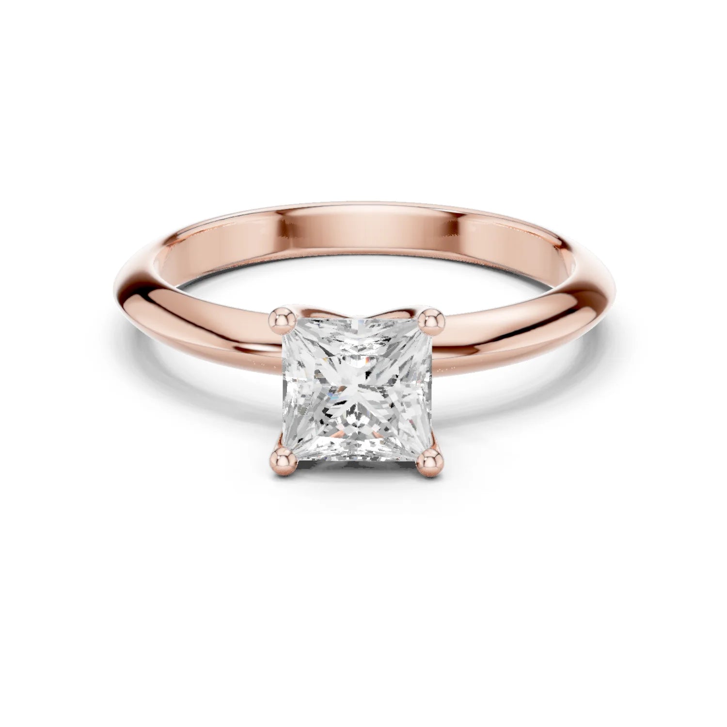 Princess Cut Diamond Solitaire Engagement Ring