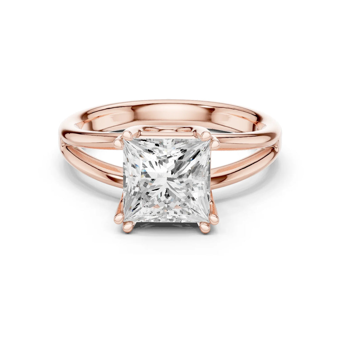 Princess Shape Diamond Solitaire Engagement Ring