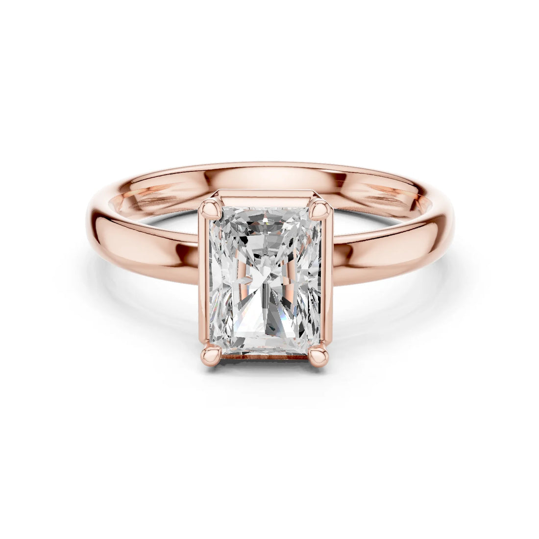 Radiant Diamond Solitaire Engagement Ring