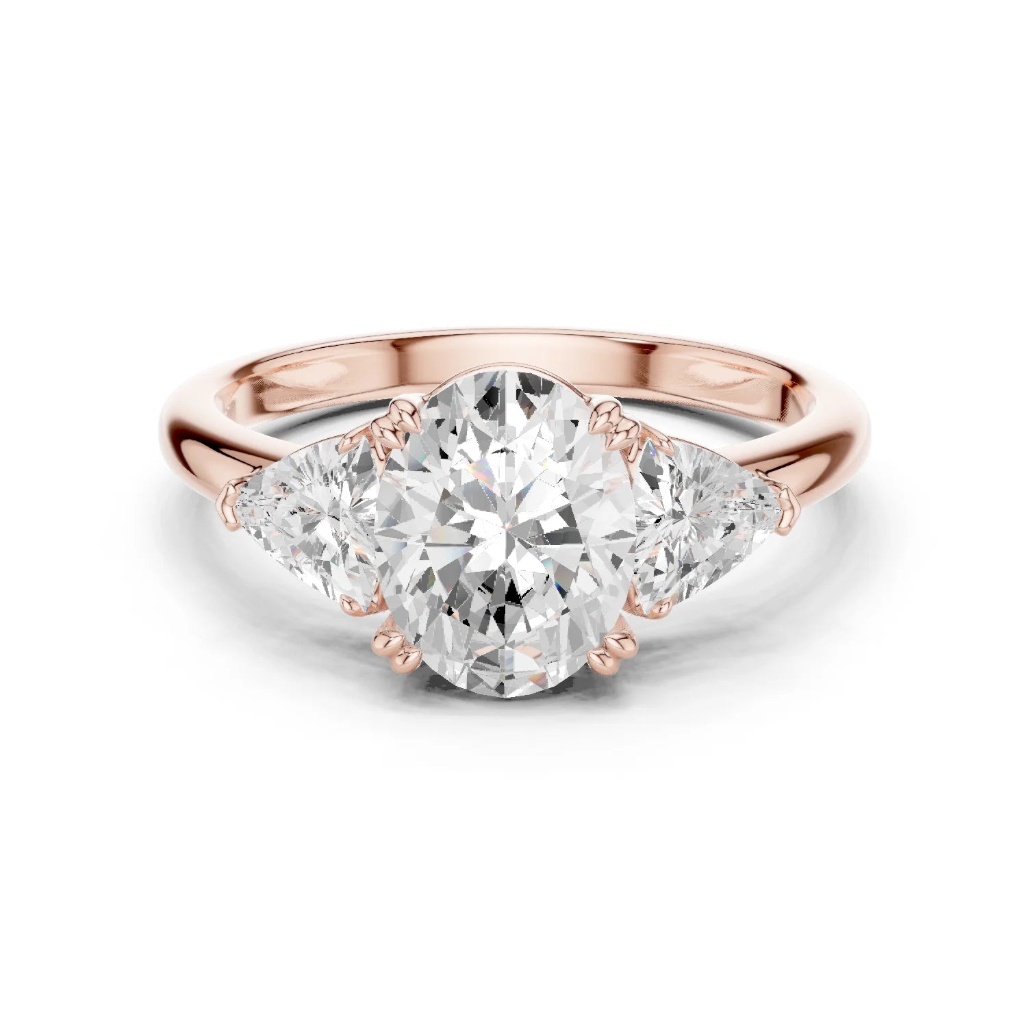 Oval Cut Diamond Three Stone Engagement Ring