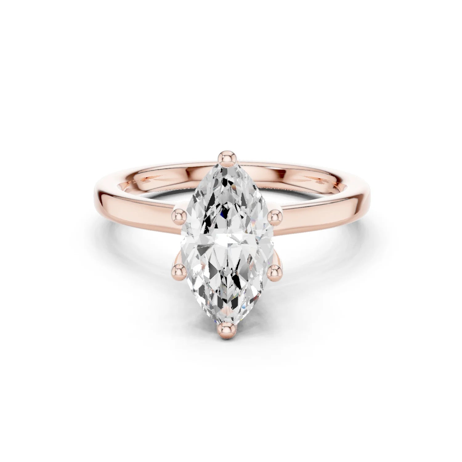 Marquise Shape Diamond Hidden Halo Engagement Ring