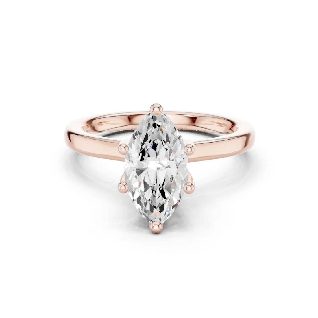 Marquise Shape Diamond Hidden Halo Engagement Ring