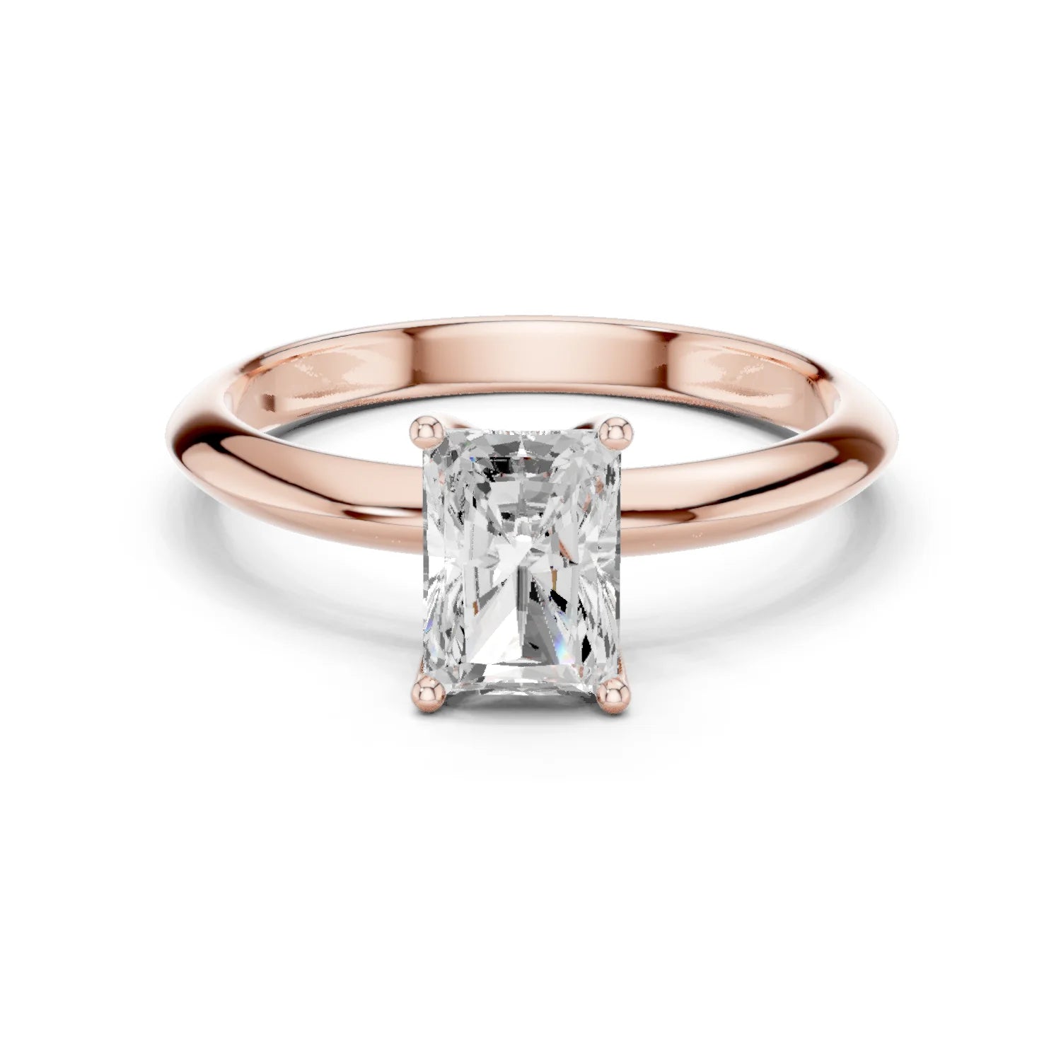 Radiant Cut Diamond Solitaire Engagement Ring