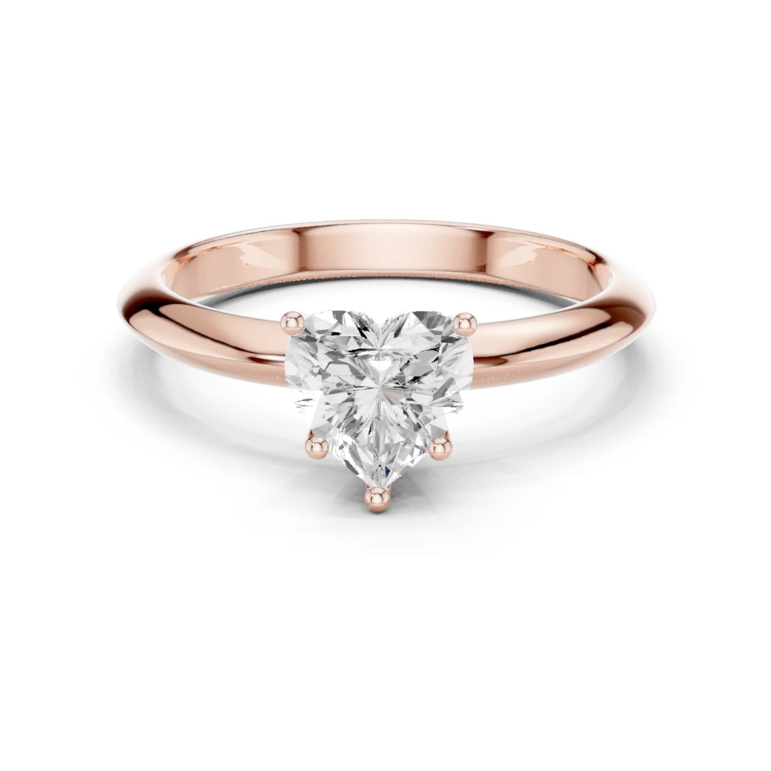 Heart Cut Diamond Solitaire Engagement Ring