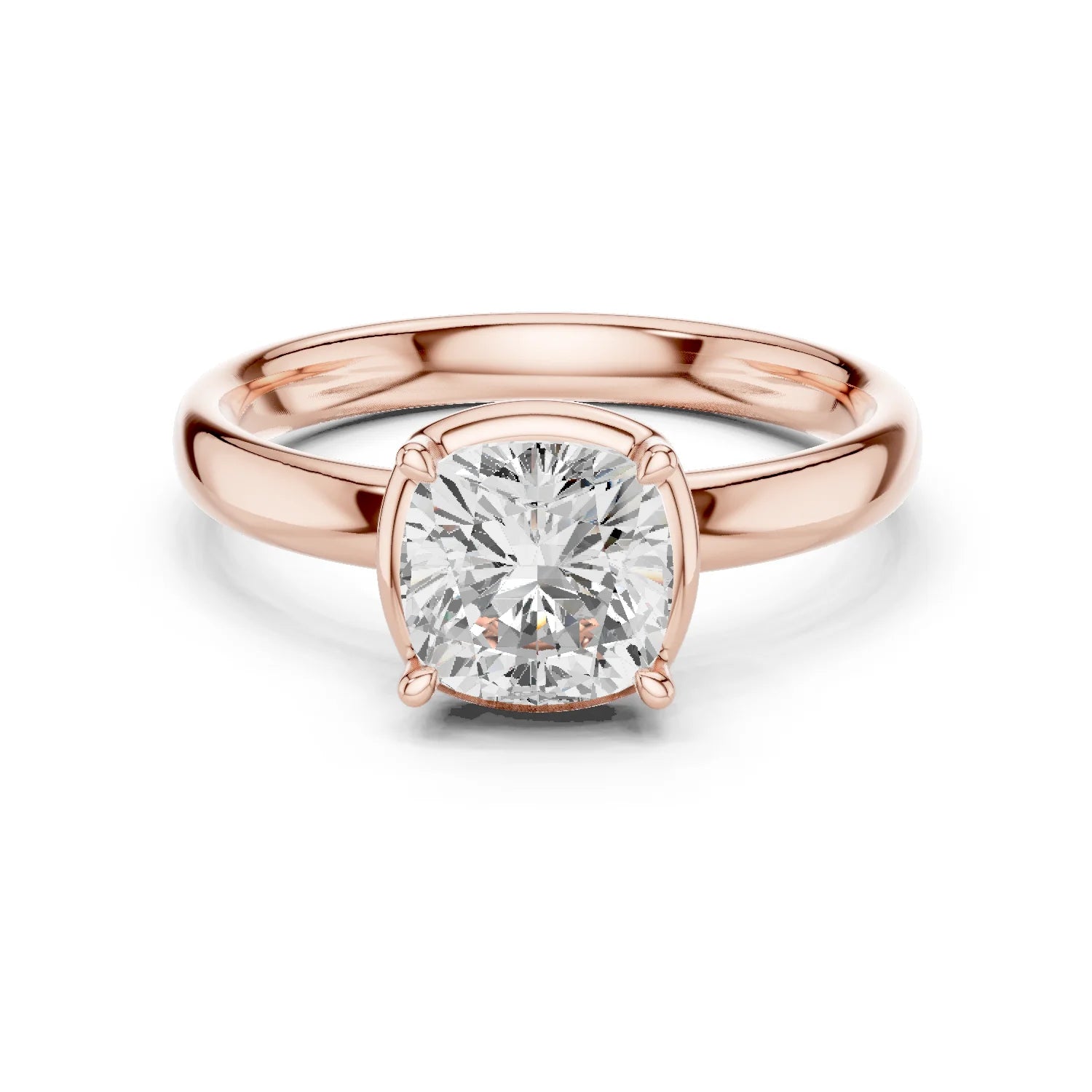 Cushion Diamond Solitaire Engagement Ring