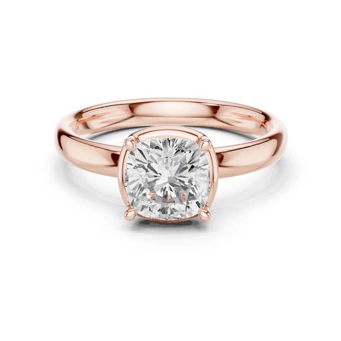 Cushion Diamond Solitaire Engagement Ring