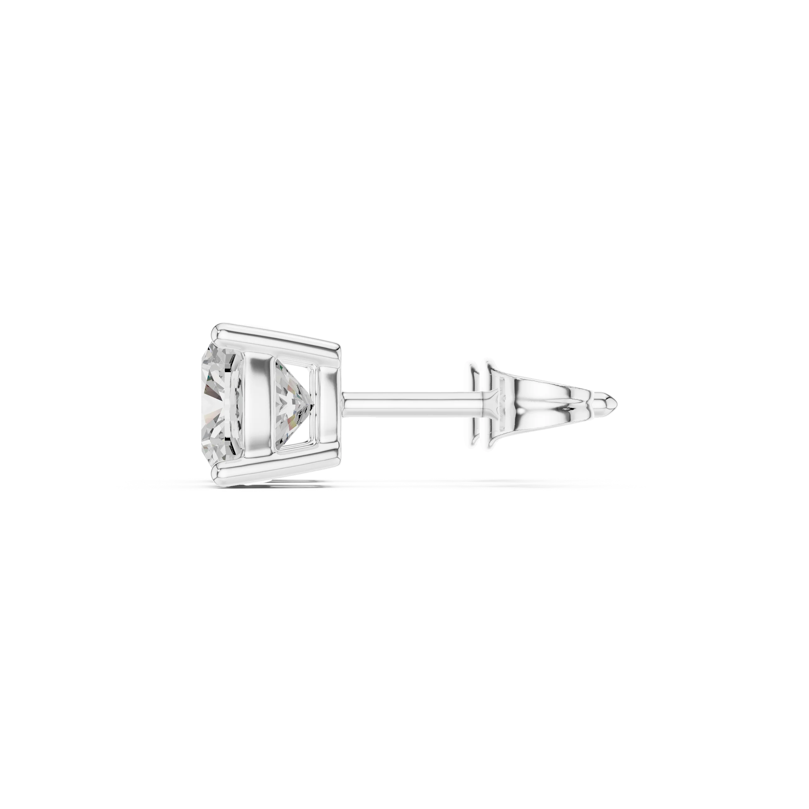 Cushion Cut Solitaire Diamond Stud Earrings