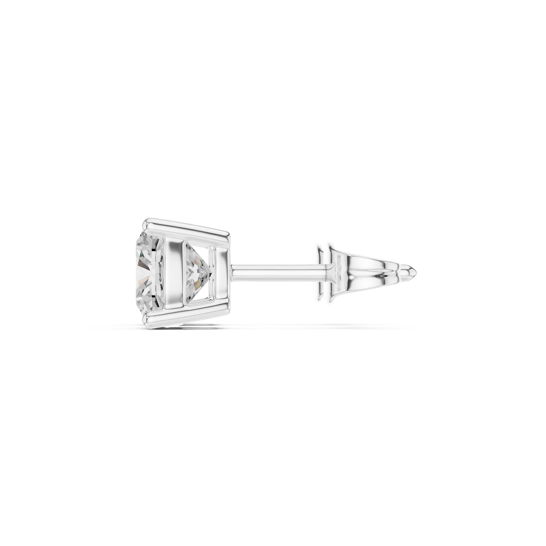Cushion Cut Solitaire Diamond Stud Earrings