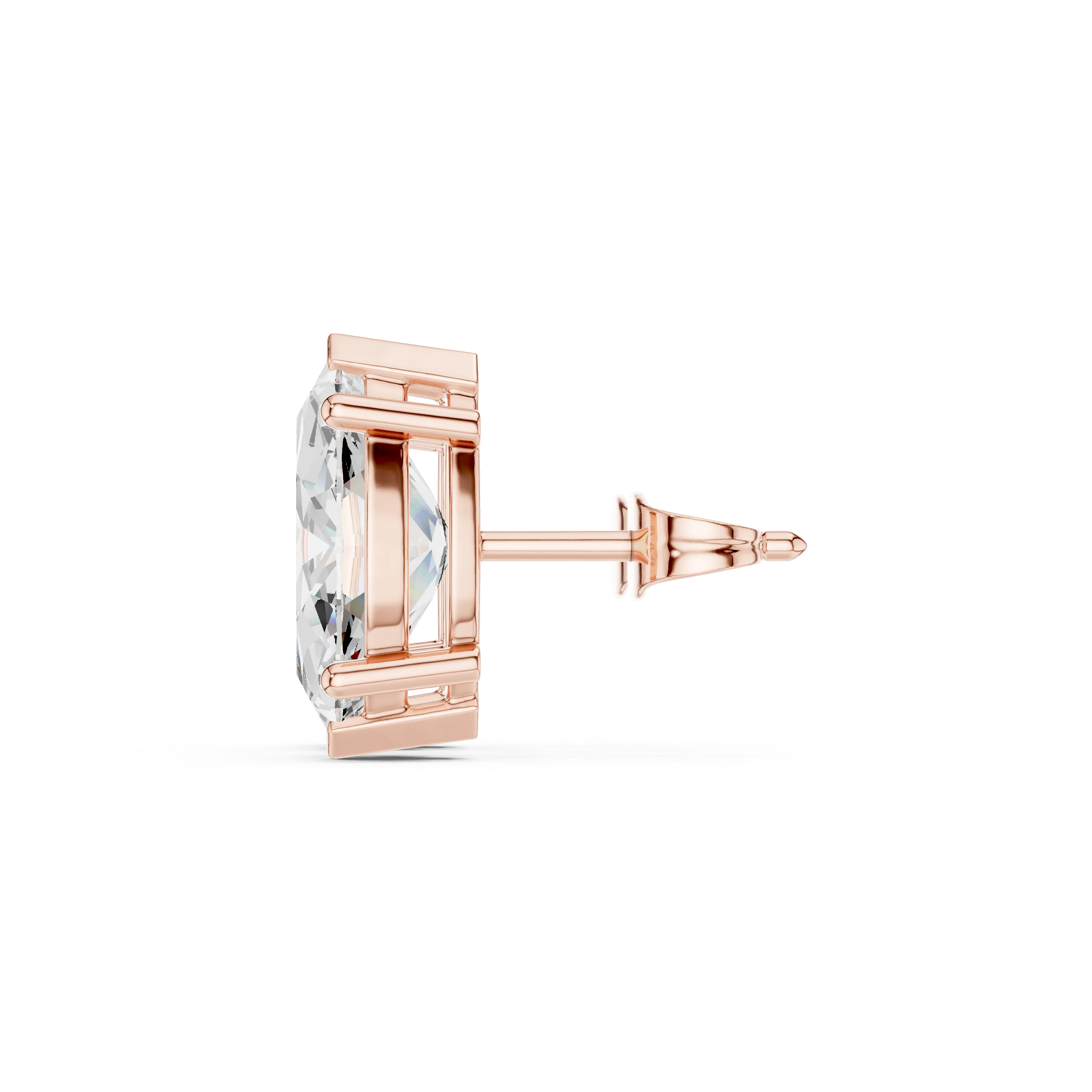 Marquise Cut Solitaire Diamond Stud Earrings