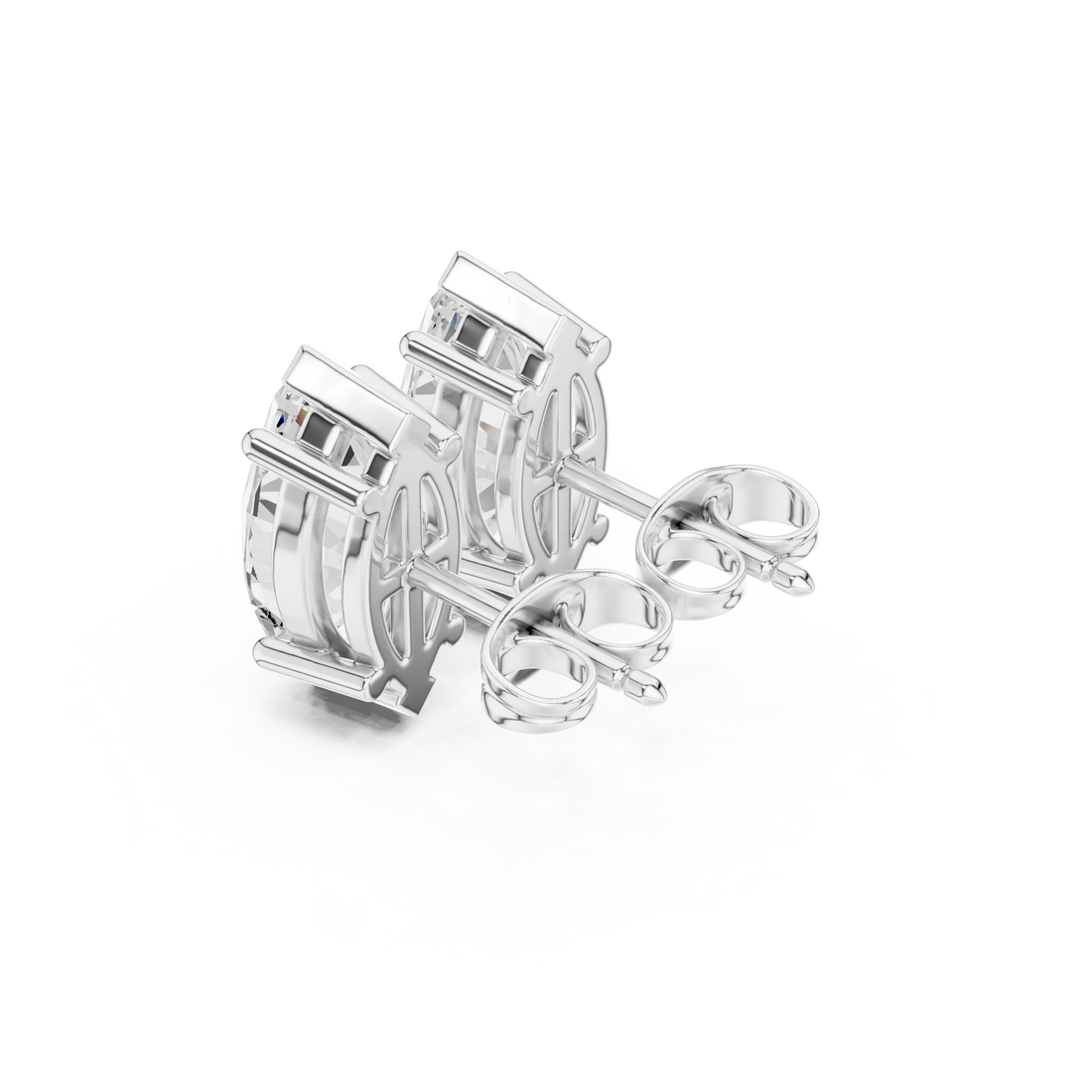 Marquise Cut Solitaire Diamond Stud Earrings