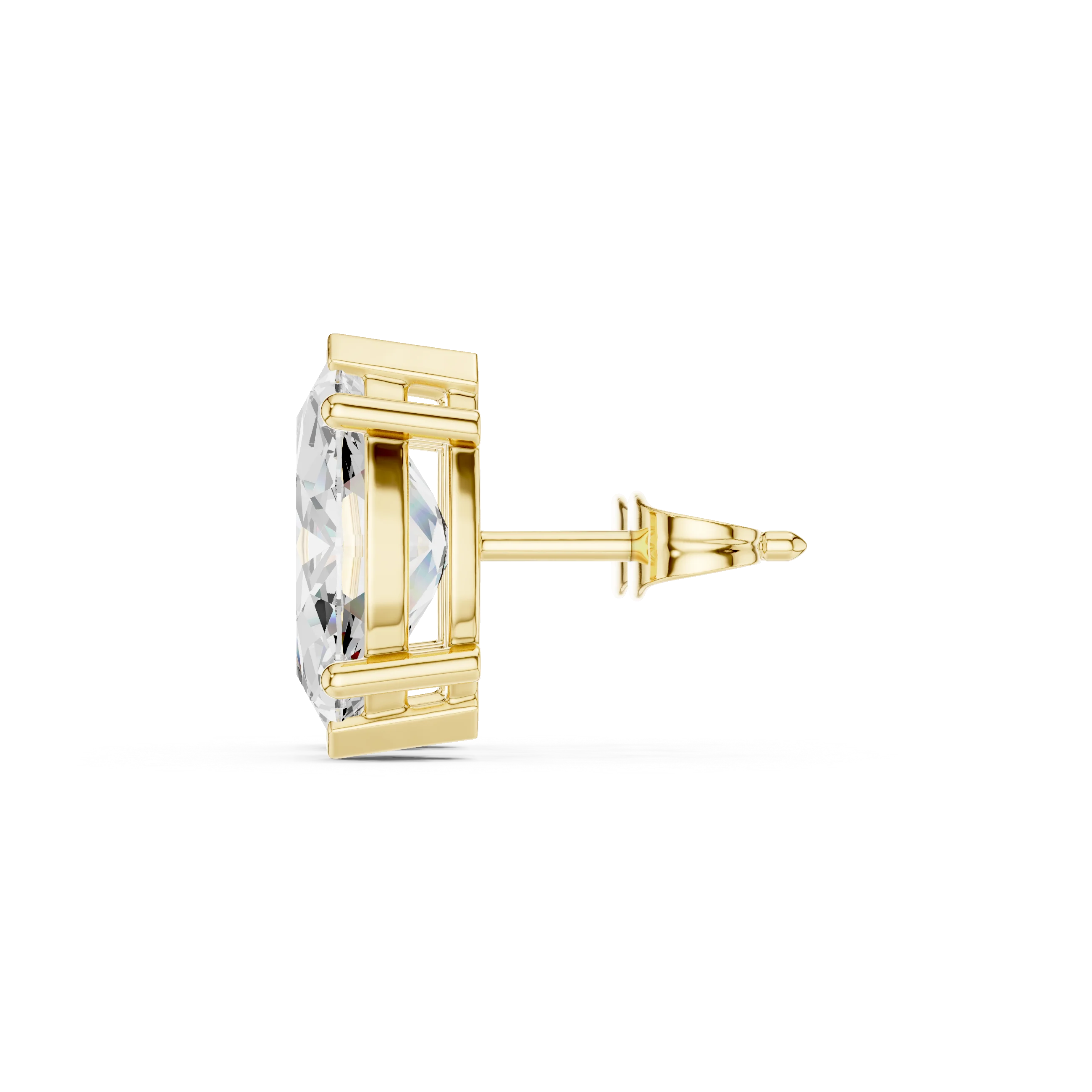 Marquise Cut Solitaire Diamond Stud Earrings