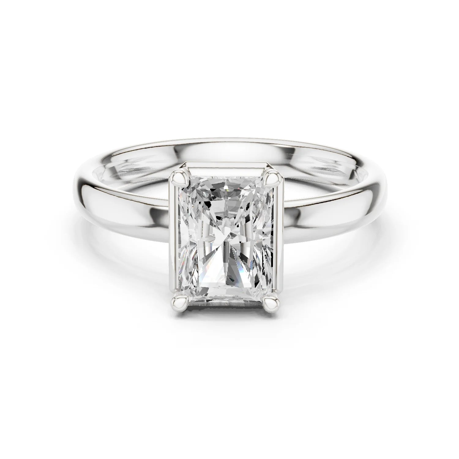 Radiant Diamond Solitaire Engagement Ring