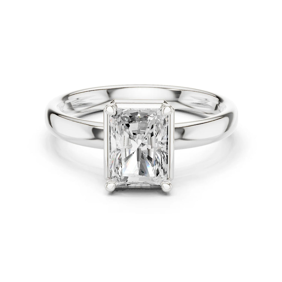 Radiant Diamond Solitaire Engagement Ring
