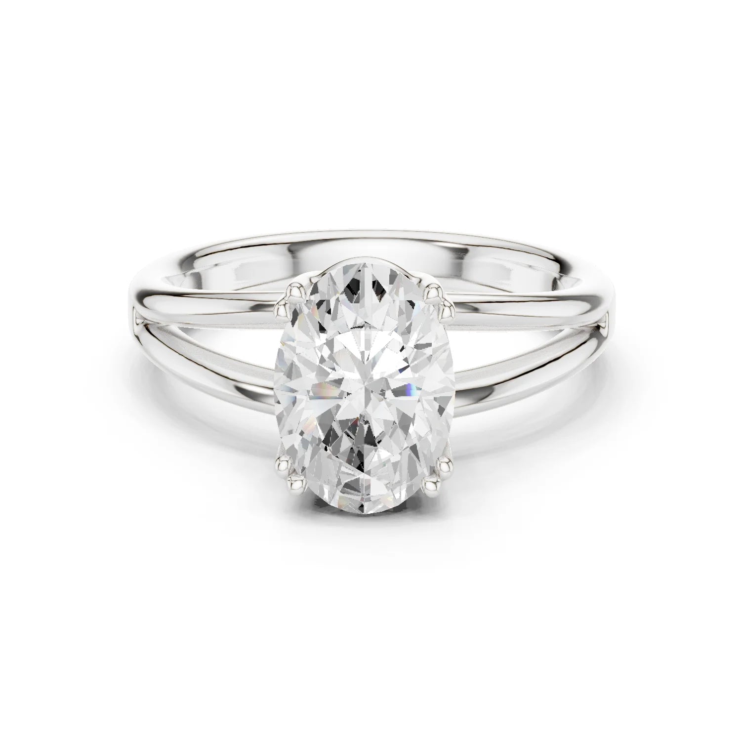 Oval Shape Diamond Solitaire Engagement Ring