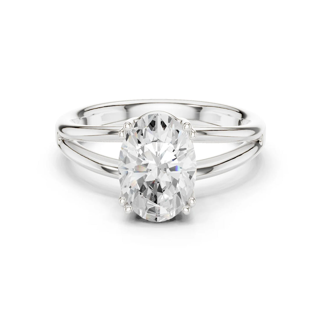 Oval Shape Diamond Solitaire Engagement Ring