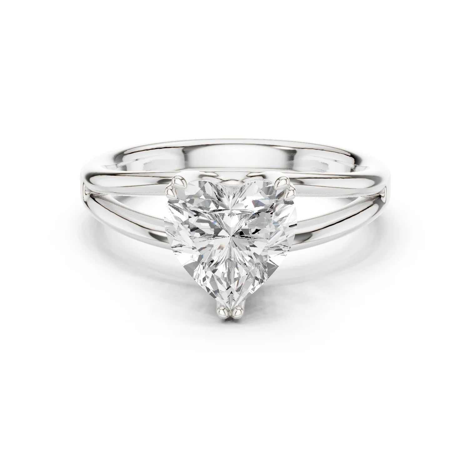 Heart Shape Diamond Solitaire Engagement Ring
