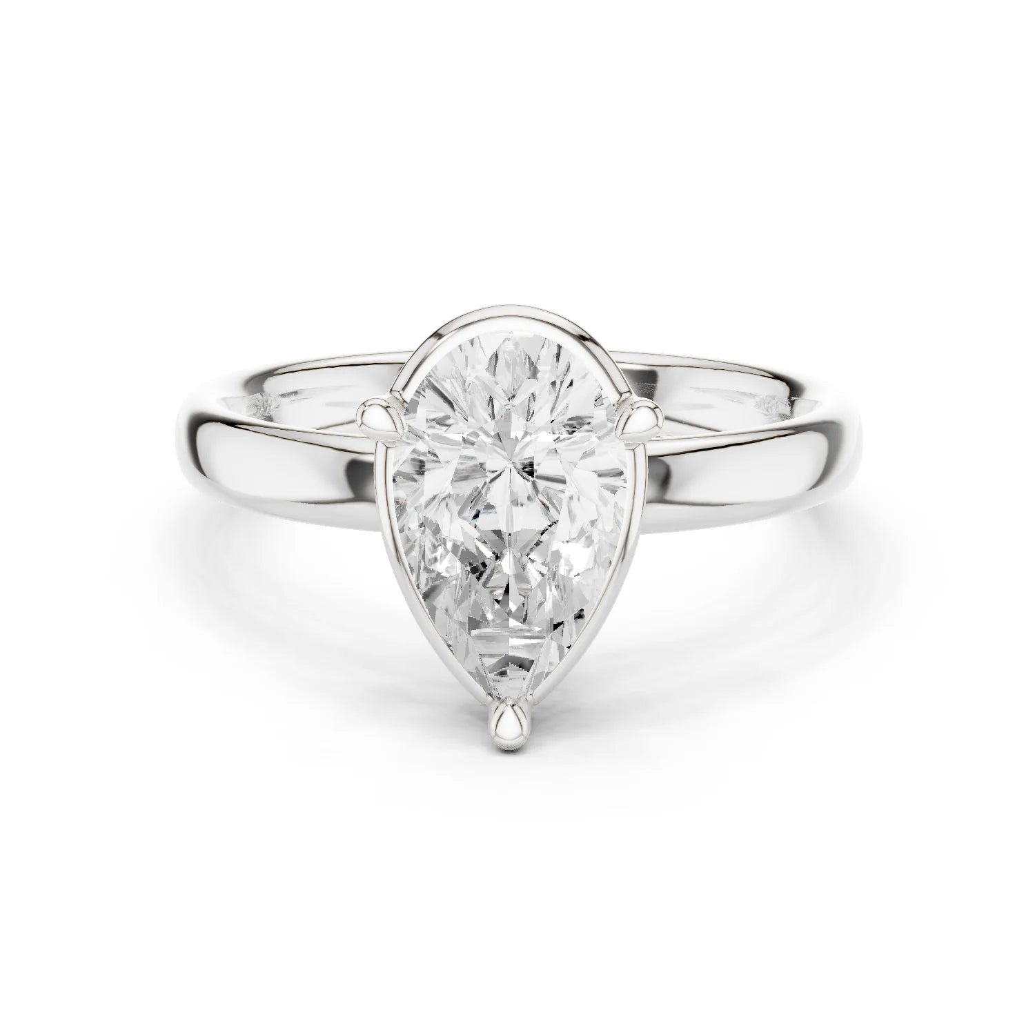 Pear Diamond Solitaire Engagement Ring