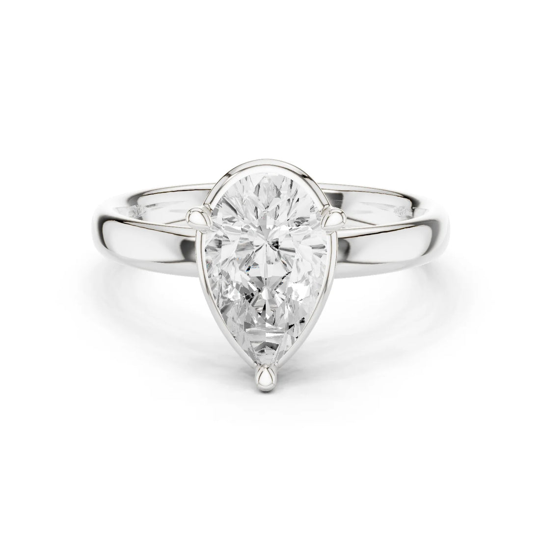 Pear Diamond Solitaire Engagement Ring