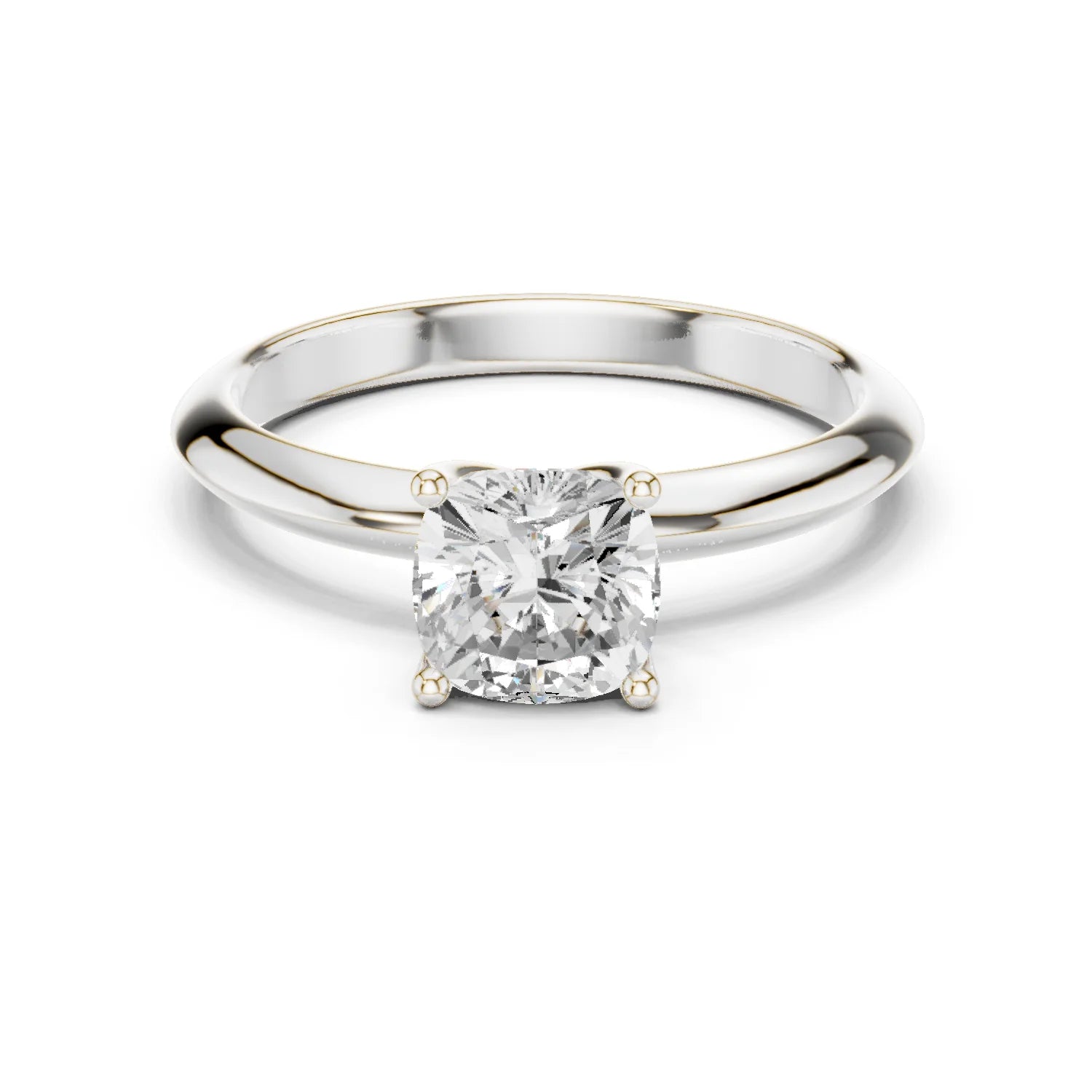Cushion Cut Diamond Solitaire Engagement Ring