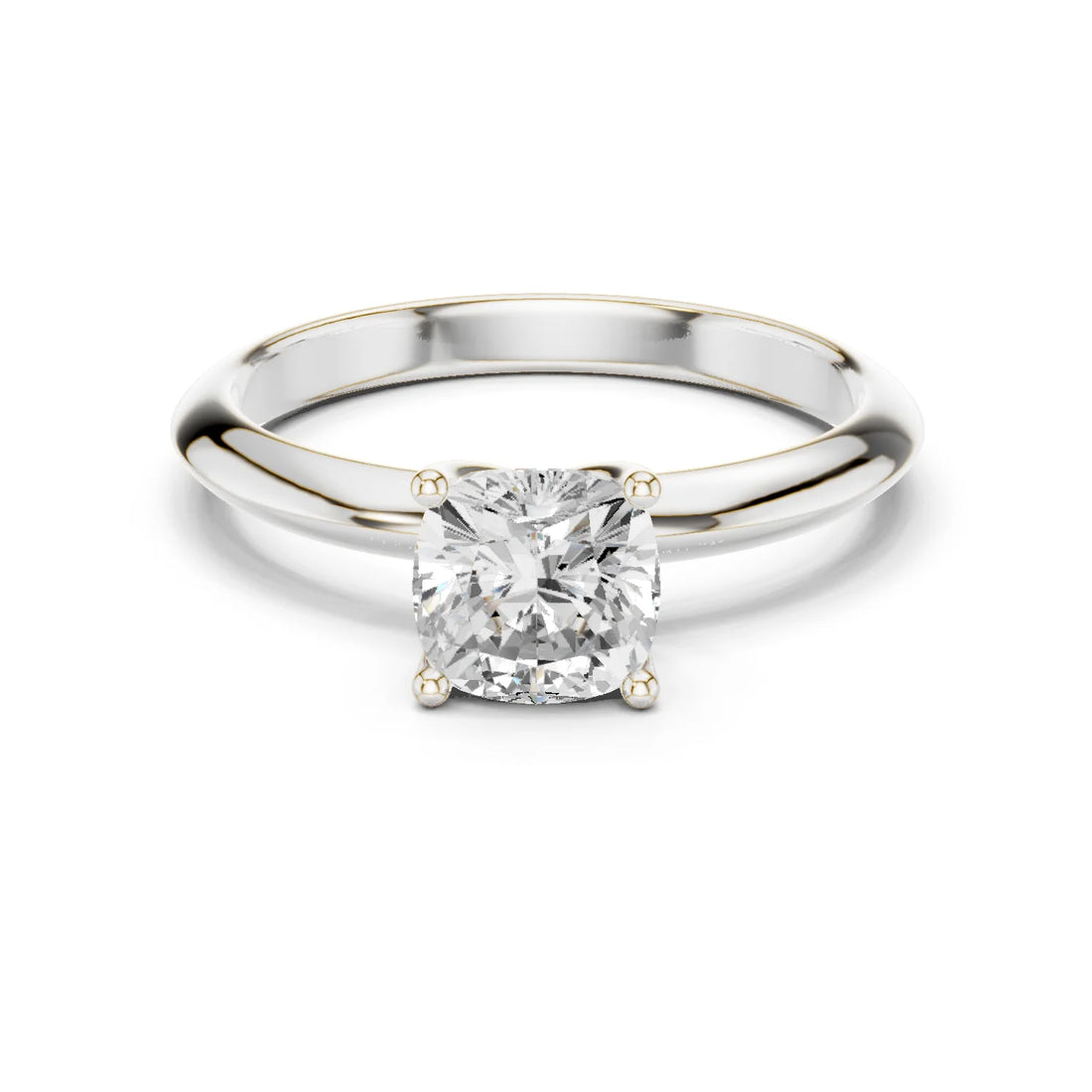 Cushion Cut Diamond Solitaire Engagement Ring