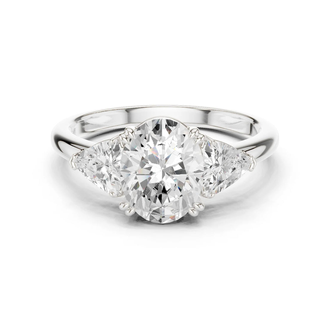 Oval Cut Diamond Three Stone Engagement Ring