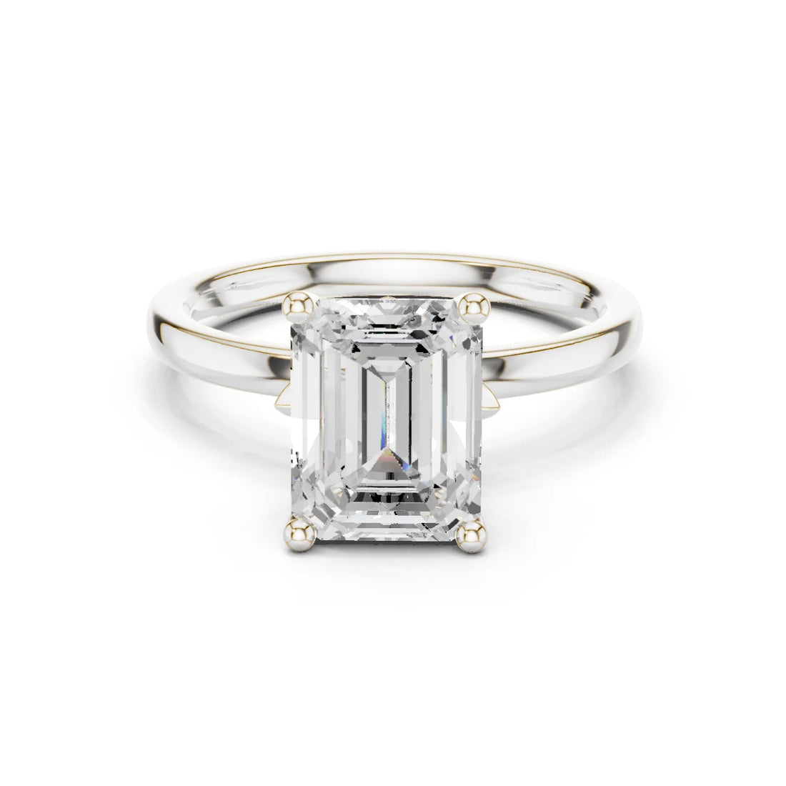 Emerald Cut Diamond Solitaire Engagement Ring
