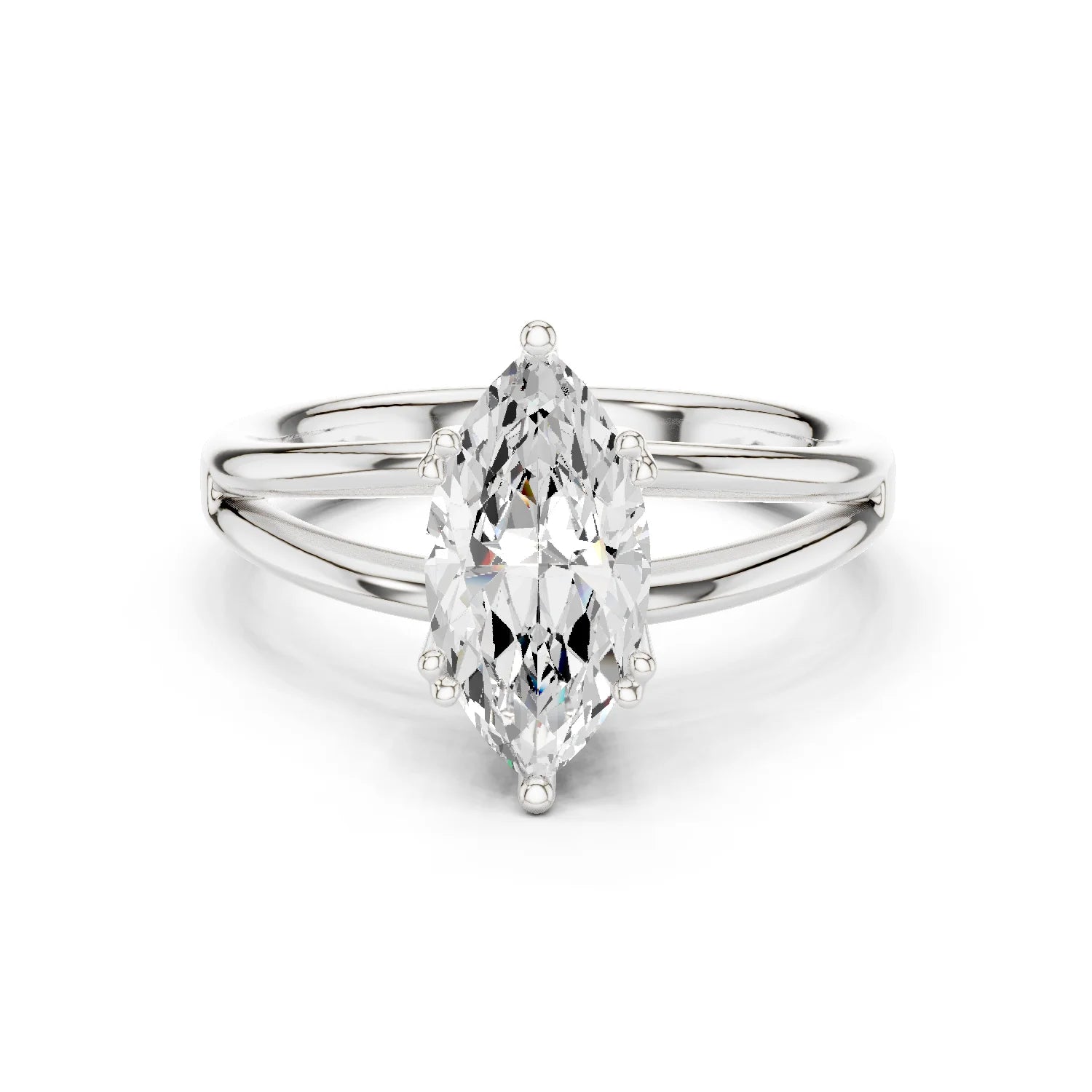 Marquise Shape Diamond Solitaire Engagement Ring