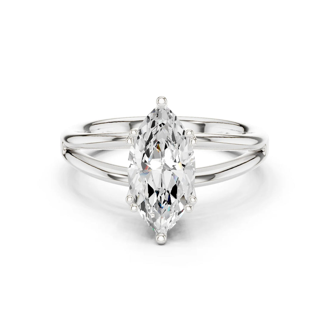 Marquise Shape Diamond Solitaire Engagement Ring