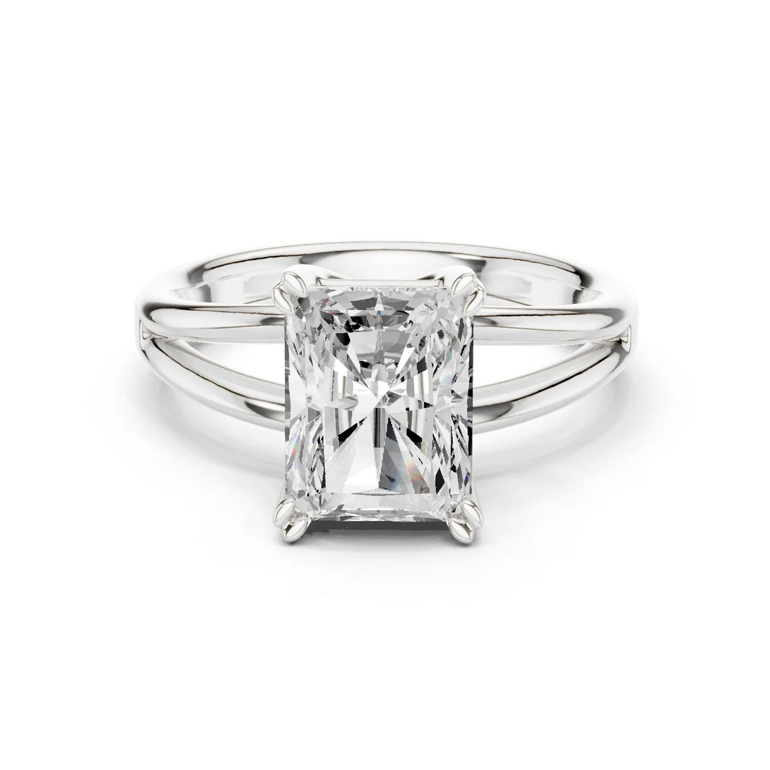 Radiant Shape Diamond Solitaire Engagement Ring