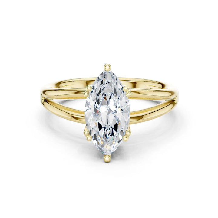 Marquise Shape Diamond Solitaire Engagement Ring
