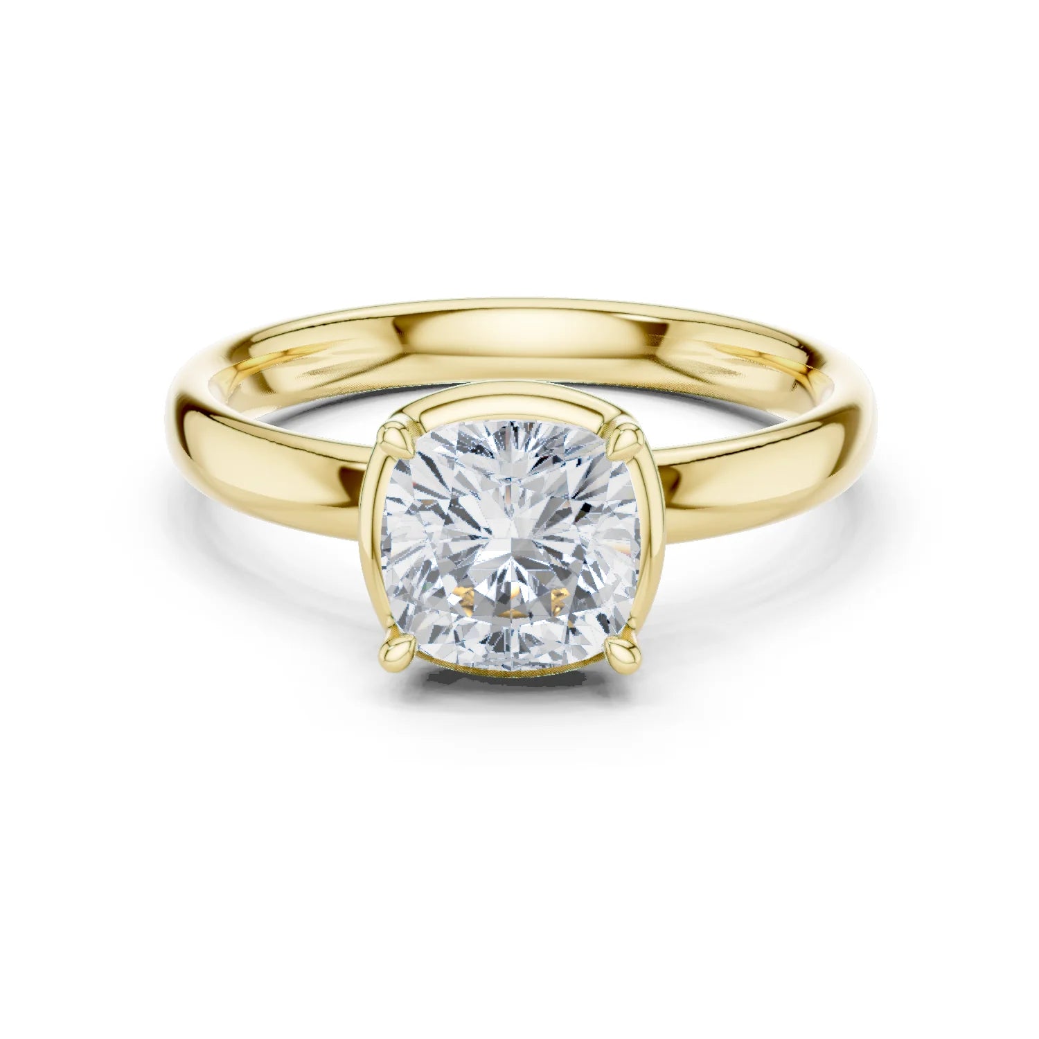 Cushion Diamond Solitaire Engagement Ring
