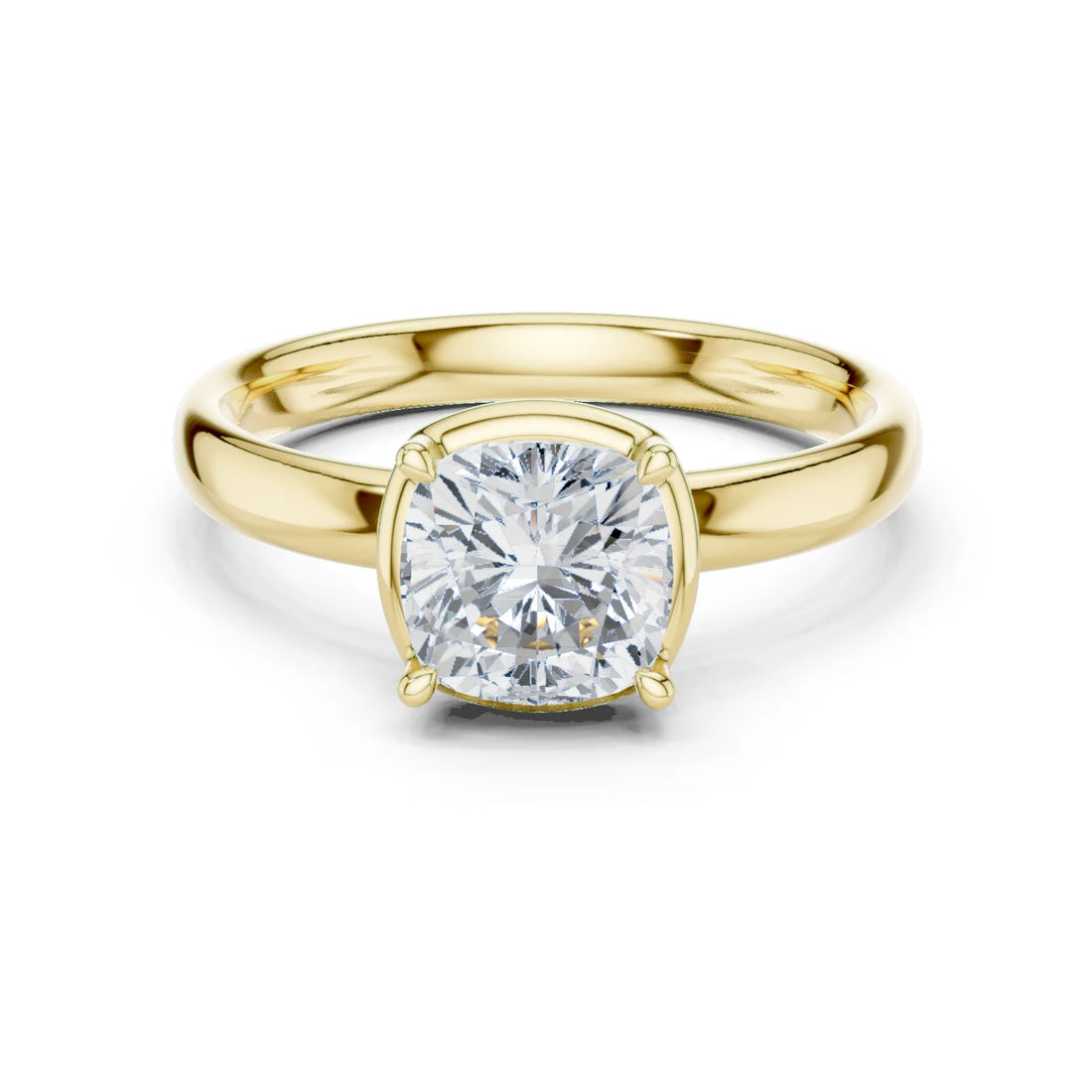 Cushion Diamond Solitaire Engagement Ring