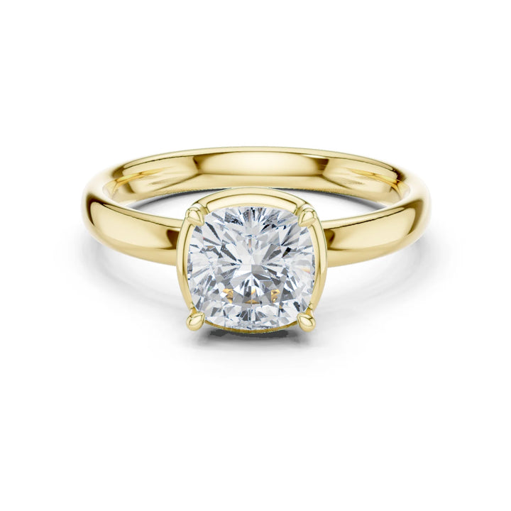 Cushion Diamond Solitaire Engagement Ring