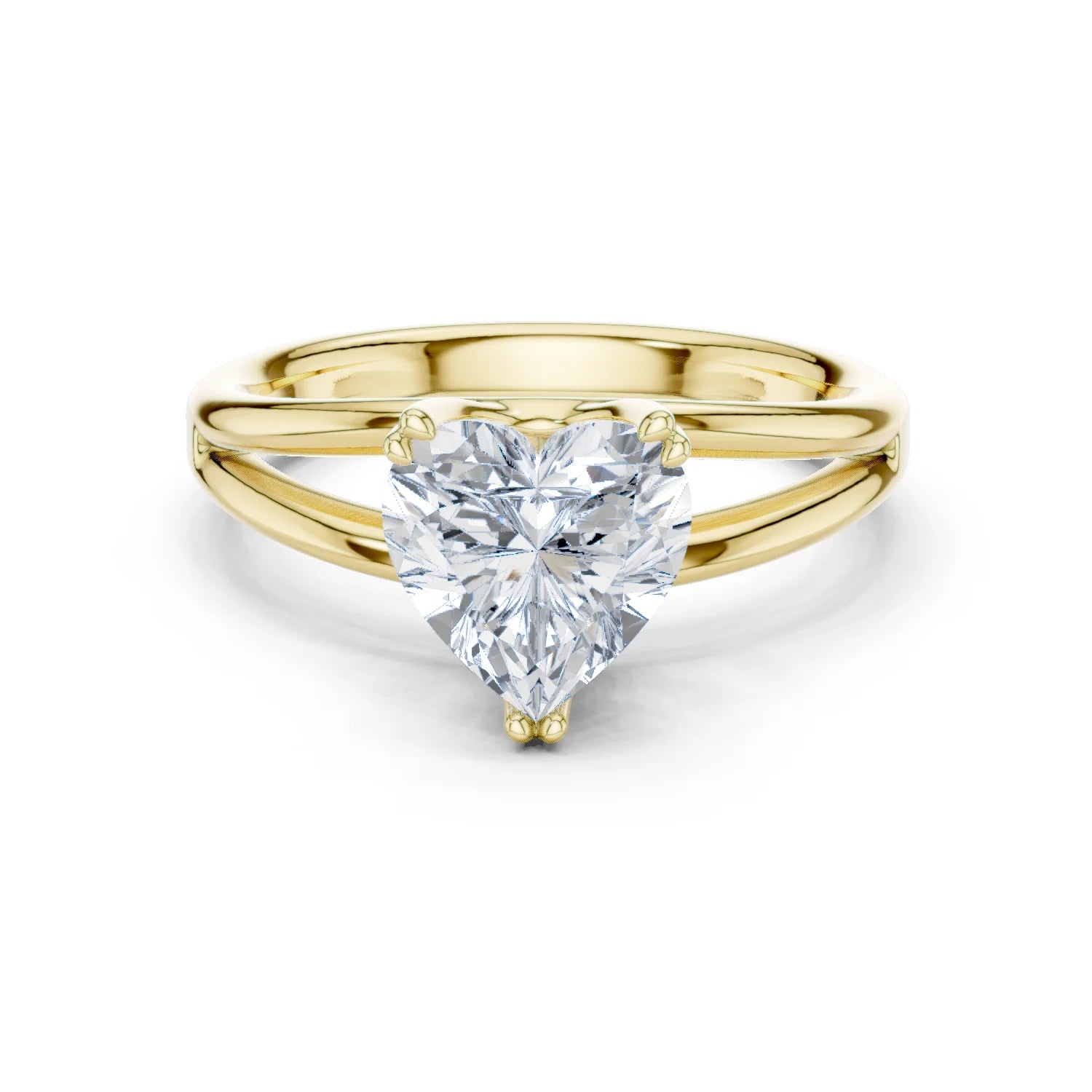 Heart Shape Diamond Solitaire Engagement Ring