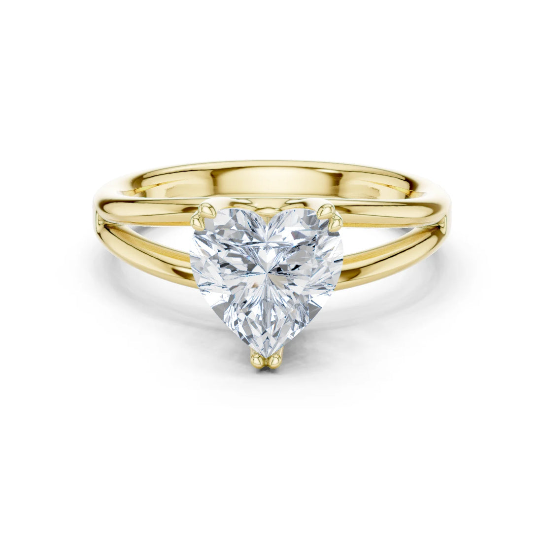 Heart Shape Diamond Solitaire Engagement Ring