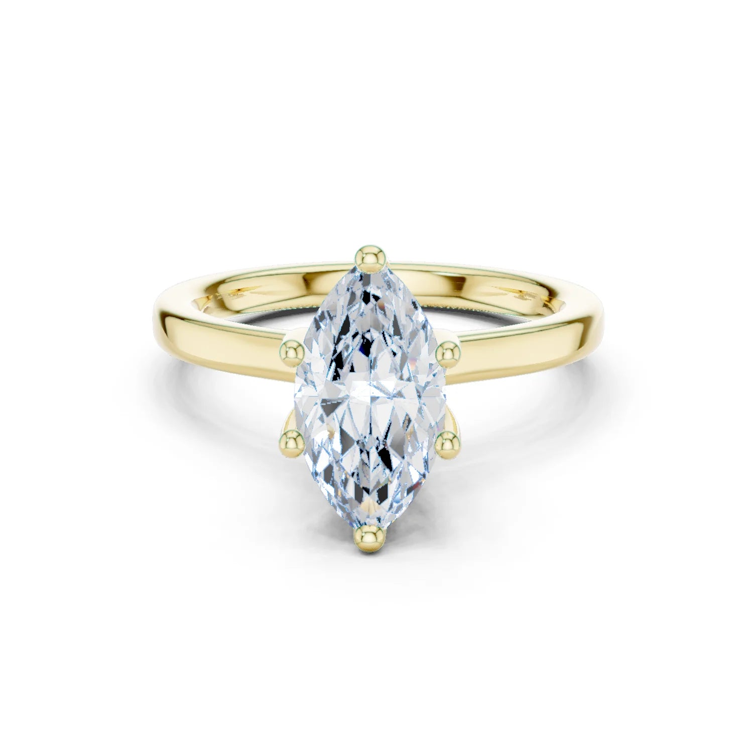 Marquise Shape Diamond Hidden Halo Engagement Ring